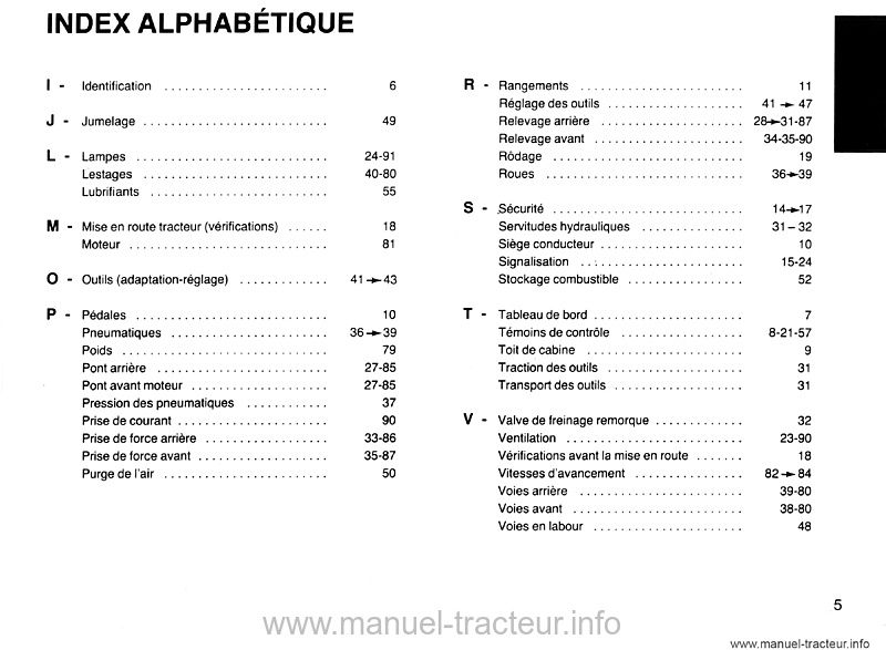 Sixième page du Livret entretien Renault 75.12 75.14 TS
