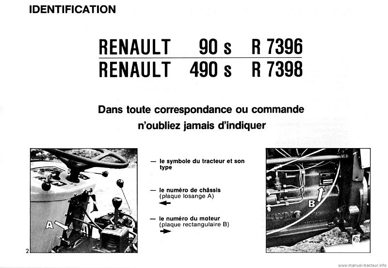 Quatrième page du Livret entretien Renault 90s 490s