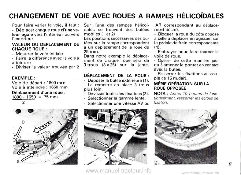 Première page du Livret d'instructions tracteurs Renault R 351M 421M 461M