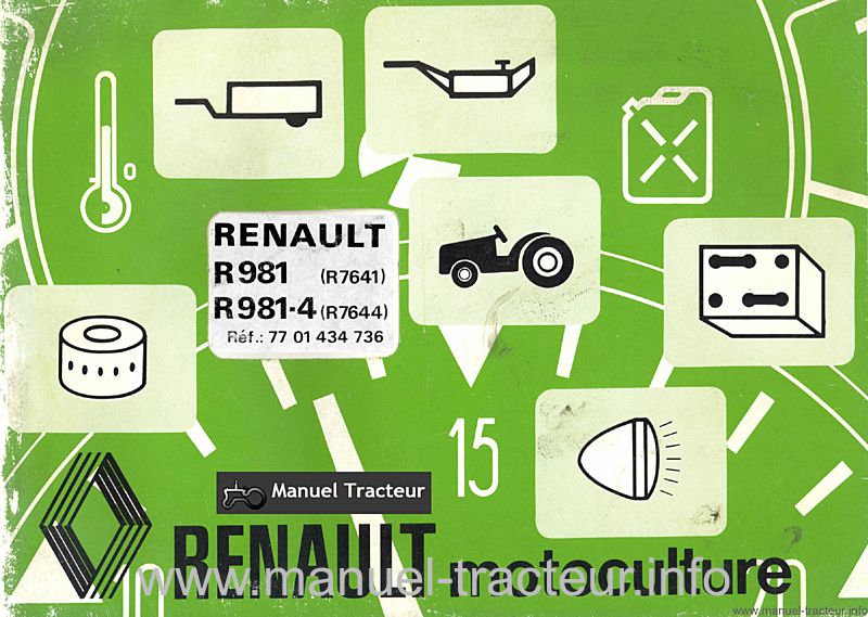 Première page du Livret entretien Renault 981 981-4