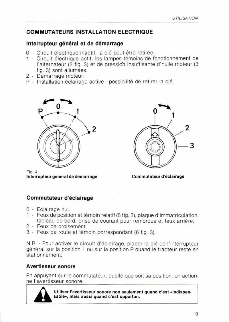 Sixième page du Livret d'utilisation et d'entretien tracteur Same RANGER 45