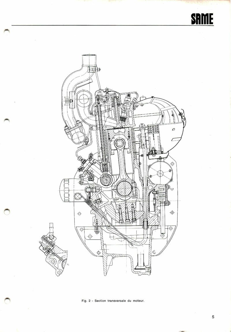 Troisième page du Manuel atelier Same Tiger Six 105 export