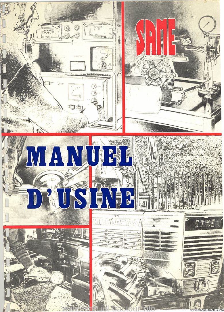 Première page du Manuel usine SAME