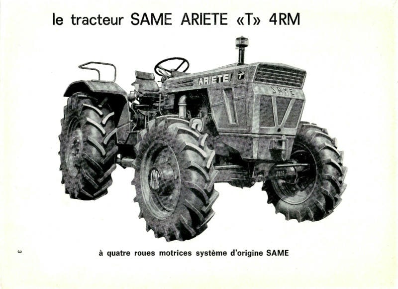 Troisième page du Notice d'entretien tracteur Same ARIETE T