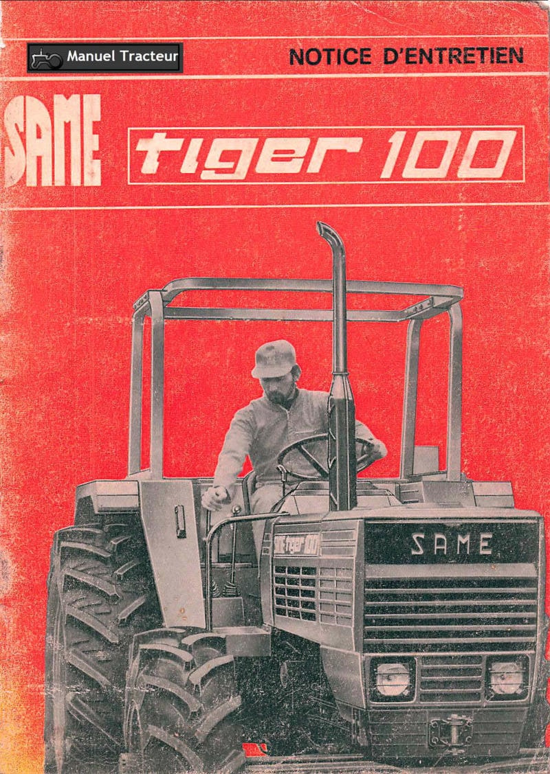 Première page du Livret entretien tracteur Same Tiger 100