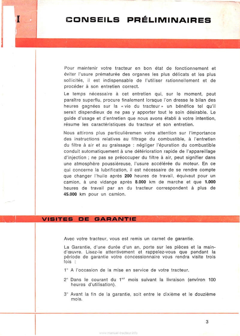 Extrait du guide de réparation - Guide d'usage et d'entretien tracteur Someca Fiat 400