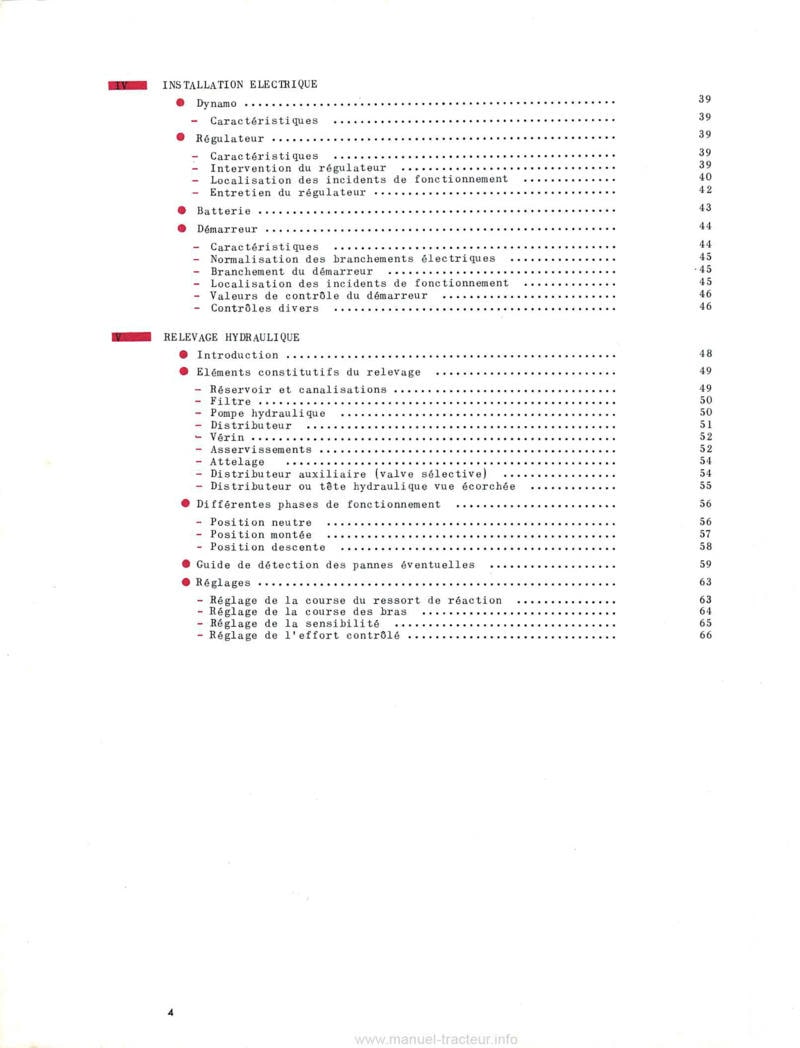 Quatrième page du Guide d'intervention tracteur Someca Fiat 670