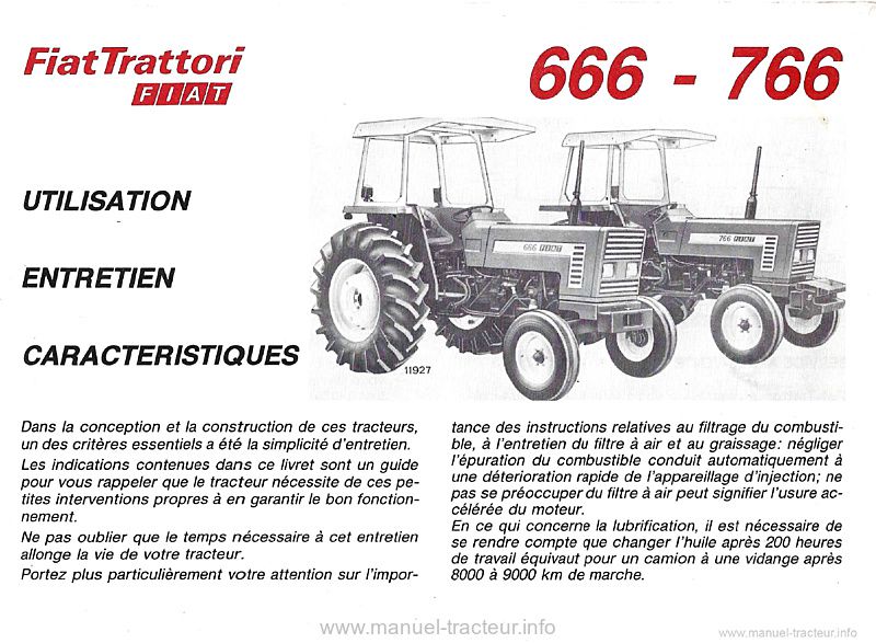 Deuxième page du Notice entretien Fiat 666 766 DT