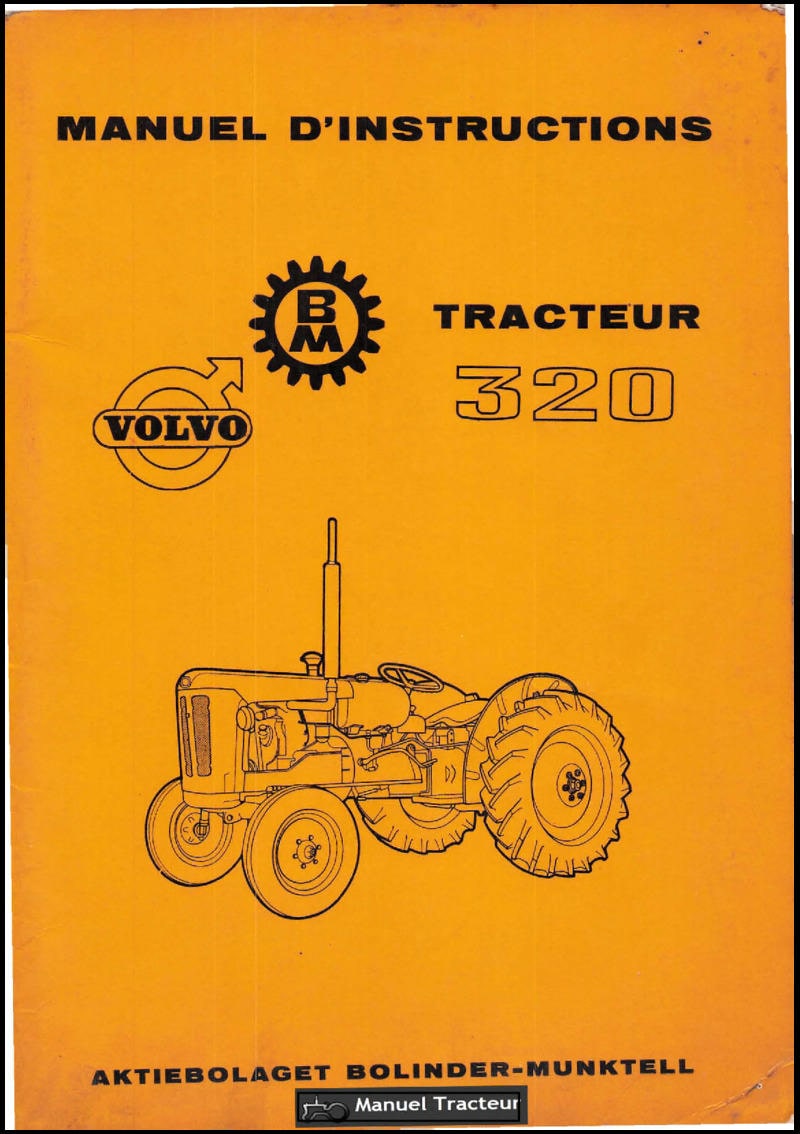 Première page du Manuel instructions tracteur Volvo BM 320