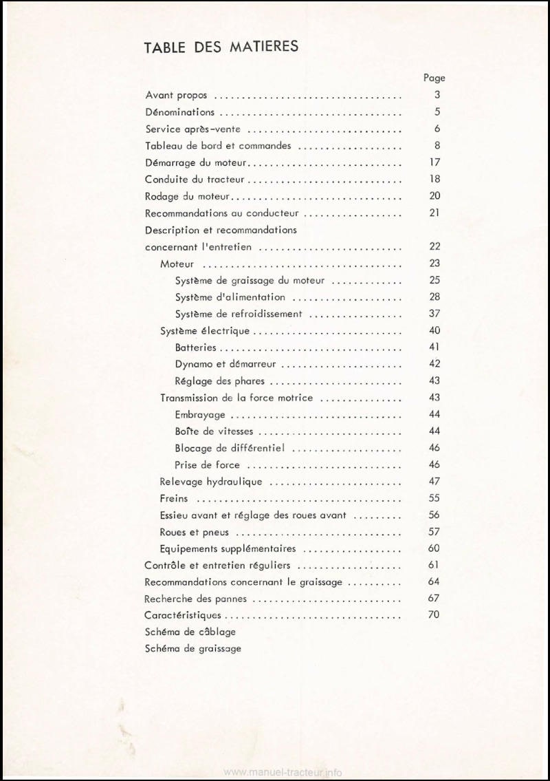 Deuxième page du Manuel instructions tracteur Volvo BM 320