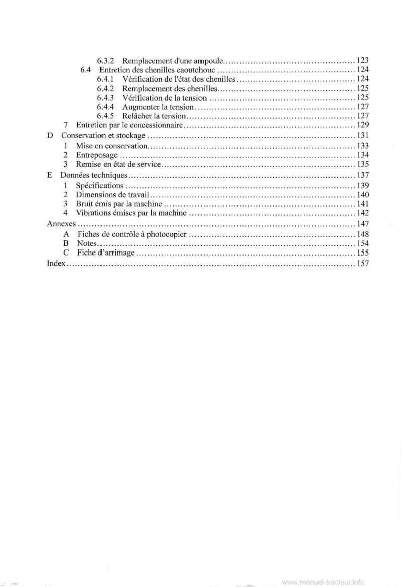 Cinquième page du Manuel utilisation Yanmar Mini Pelle ViO17U