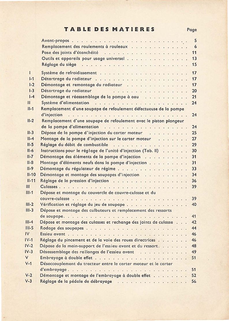 Deuxième page du Manuel d'atelier et de réparation tracteur Zetor 50 Super