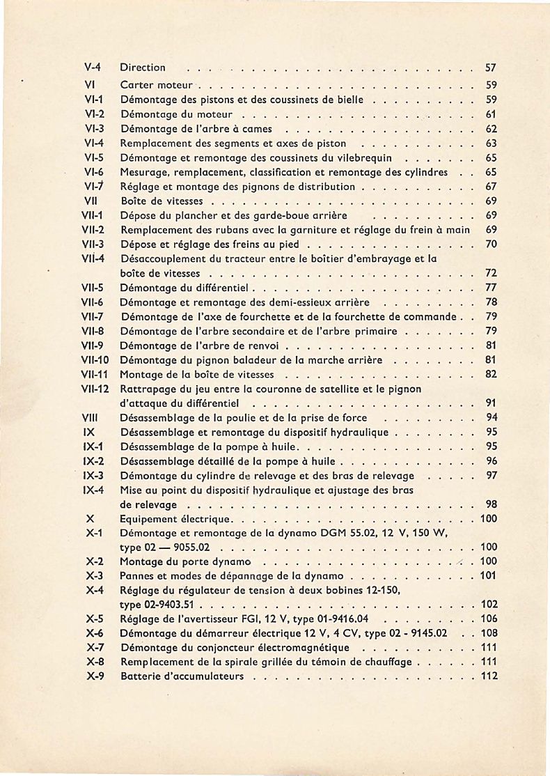 Troisième page du Manuel d'atelier et de réparation tracteur Zetor 50 Super