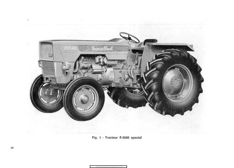 Extrait de la notice technique - Livret entretien tracteur Landini R8500 spécial