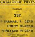 Catalogue pièces détachées tracteur IH 237