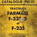 Catalogue de pièces de rechange tracteur farmall F-235-D