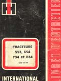 Livret d'entretien tracteur mc cormick ih international 734 et 834