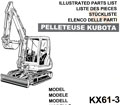 Liste des pièces détachées mini pelleteuse Kubota KX61-3