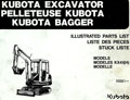 Liste de pièces rechange pelleteuse Kubota KX41(H)