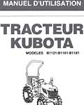 Revue technique et Manuel utilisateur tracteurs Kubota B1121 B1161 B1181