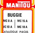 Revue technique et Catalogue pièces détachées Buggie Manitou MC8A MC10A MC15A MC18A
