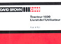 Livret de l'utilisateur tracteur David Brown Case 1690