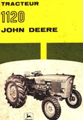 tracteur John Deere 1120 - livret d'entretien