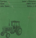 tracteur John Deere 4230 - livret d'entretien