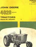 Parts catalog tractor John Deere 4020
