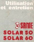 Livret entretien tracteur Same Solar 50 60
