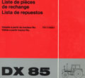 catalogue pieces de rechange tracteur Deutz DX 85