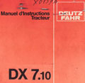 Manuel instructions tracteur Deutz DX 7.10