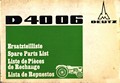 Catalogue de pièces détachées tracteur deutz 4006