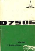 manuel instruction tracteur deutz 7506