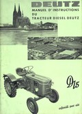 Manuel d'instructions tracteur Deutz D 15