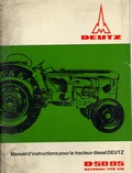 manuel instructions tracteur deutz D5005