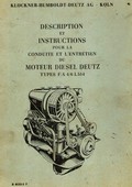 Manuel d'instructions moteurs Diesel Deutz F/A 4/6 L 514