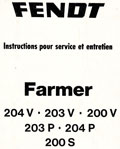Livret instructions tracteurs Fendt Farmer 204V 203V 200V 203P 204P 200S
