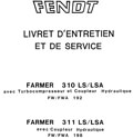 Livret Instructions Fendt Farmer 310 311 LS LSA