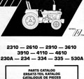 Catalogue de pièces détachées tracteur ford 2310, 2610, 3610, 3610, 3910, 4110, 4610, 230A, 234, 334, 335, 530A