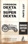 Catalogue de pièces détachées tracteur Fordson Dexta et Super Dexta