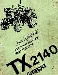 Catalogue de pièces détachées tracteur Iseki TX2140