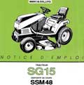 Notice d'emploi pour tracteur tondeuse autoportée ISEKI SG15