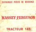 catalogue pièces détachées tracteur massey ferguson 145
