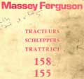 Catalogue de pièces détachées tracteur massey ferguson 155 158