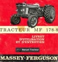 Livret d'utilisation et d'entretien pour le tracteur Massey Ferguson MF 178-8