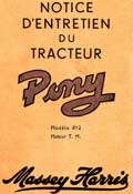 Notice entretien tracteur Pony 812