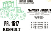Catalogue de pièces de rechange tracteurs Renault 113-12 113-14 133-14 145-14