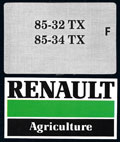 Livret d'entretien et d'utilisation tracteur Renault  85.32TX 85.34TX