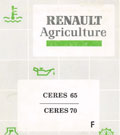 Guide d'entretien et d'utilisation pour les tracteurs Renault CERES 65 70